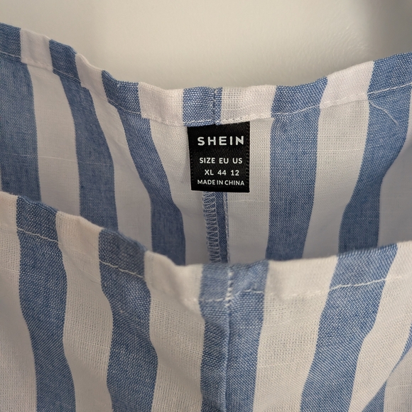 SHEIN Blue and White Striped Garment - Picture 2 of 3